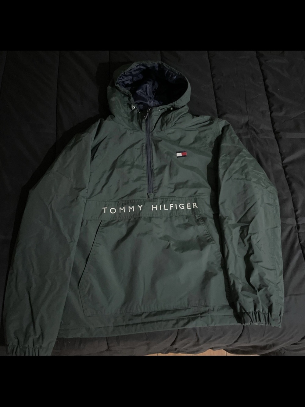 Tommy Hilfiger Men's Performance Lined Hooded Winter Jacket Green Large